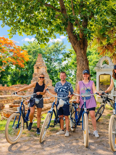 Half-Day Colors of Chiang Mai Bike Tour: Ping River, Local Market & Ancient Lanna Ruins (20 kms)